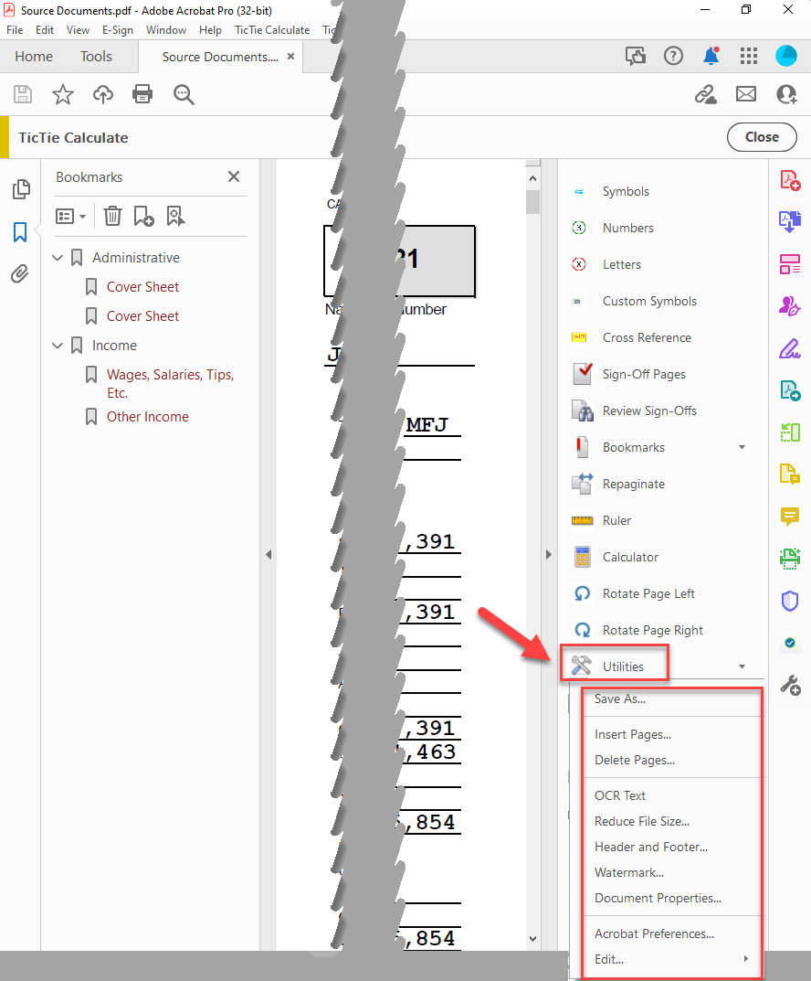 Utilities Menu – Tic Tie Calculate